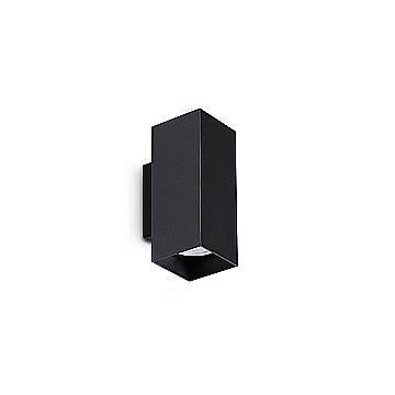 Ideal Lux Applique moderna Look 2 luci GU10 nero alluminio vetro