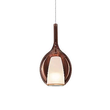 Sospensione Contemporanea Kalique Vetro Rame Bianco E Cromo 1 Luce E27 H36Cm Sospensione Contemporanea Kalique Vetro Rame Bianco E Cromo 1 Luce E27 H36Cm