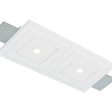 Ideal Lux Faretto Incasso ZEPHYR 2 luci LED integrato bianco gesso Ideal Lux Faretto Incasso ZEPHYR 2 luci LED integrato bianco gesso