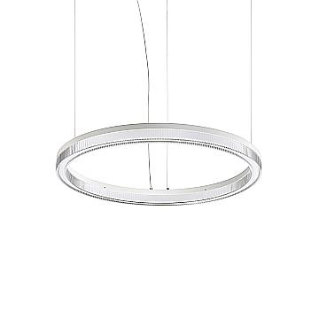 Ideal Lux Sospensione Moderna Crown 1 luce LED integrato bianco metallo vetro Ideal Lux Sospensione Moderna Crown 1 luce LED integrato bianco metallo vetro
