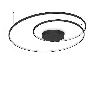Ideal Lux Plafoniera OZ 1 luce LED integrato nero metallo Ideal Lux Plafoniera OZ 1 luce LED integrato nero metallo