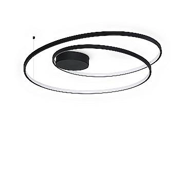 Ideal Lux Plafoniera Moderna OZ 1 luce LED integrato nero metallo Ideal Lux Plafoniera Moderna OZ 1 luce LED integrato nero metallo
