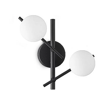Ideal Lux Applique moderna Atlas 2 luci G9 nero metallo vetro