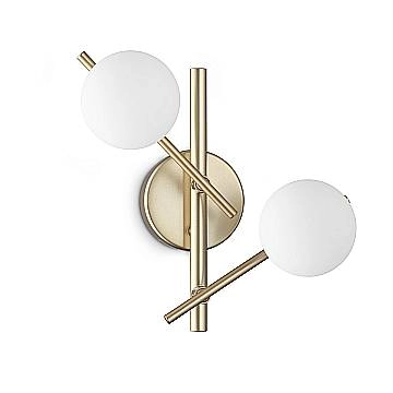 Ideal Lux applique moderna Atlas 2 luci G9 oro metallo vetro