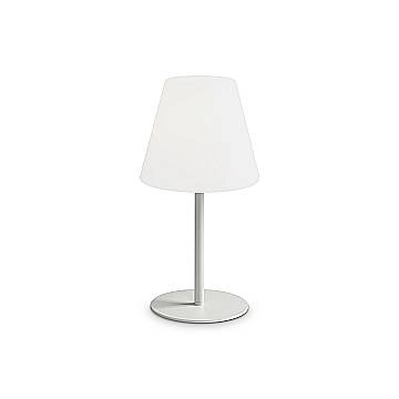 Ideal Lux lampada da tavolo Arcadia 1 luce E27 IP44 bianca metallo