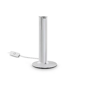 Ideal Lux Lampada da tavolo moderna DORICA 1 luce LED integrato bianco metallo