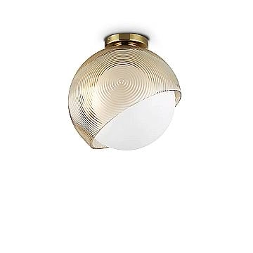 Ideal Lux Plafoniera moderna Bloom 1 luce E27 ottone vetro alluminio