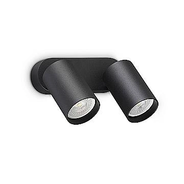 Ideal Lux applique moderna DYNAMITE 2 luci GU10 nero metallo