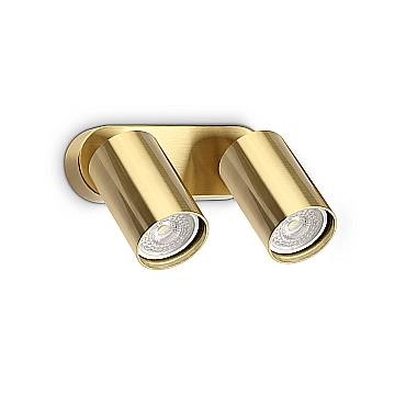 Ideal Lux Applique moderna DYNAMITE 2 luci GU10 ottone metallo