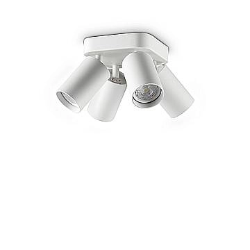 Ideal Lux Plafoniera moderna DYNAMITE 4 luci GU10 bianco metallo