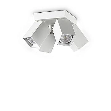 Ideal Lux Plafoniera Dynamite 4 luci GU10 bianca metallo