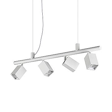 Ideal Lux Sospensione Moderna DYNAMITE 4 luci GU10 Bianca Metallo