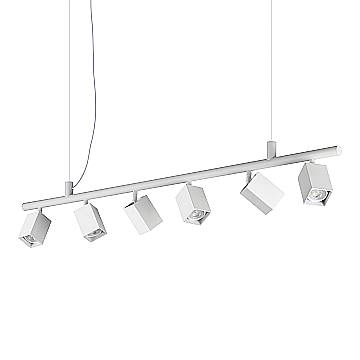 Ideal Lux Sospensione Moderna DYNAMITE 6 luci GU10 Bianca Metallo