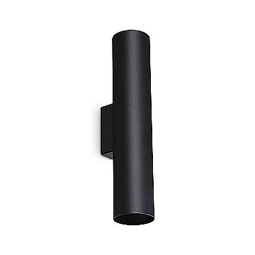 Ideal Lux Applique moderna Look 2 luci GU10 nero alluminio vetro