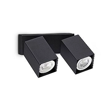 Ideal Lux Applique moderna DYNAMITE 2 luci GU10 nero metallo