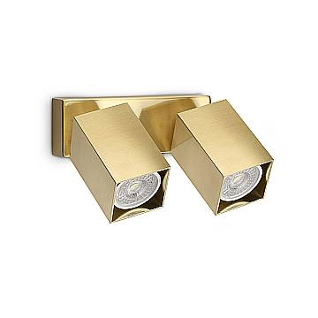Ideal Lux Applique moderna DYNAMITE 2 luci GU10 ottone metallo