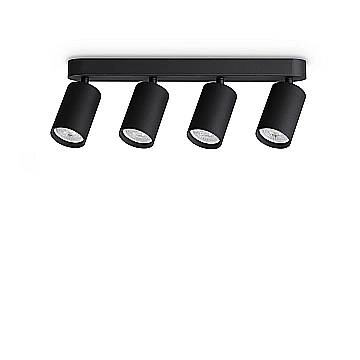 Ideal Lux Plafoniera moderna DYNAMITE 4 luci GU10 nero metallo