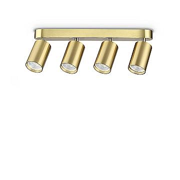 Ideal Lux Plafoniera moderna DYNAMITE 4 luci GU10 ottone metallo