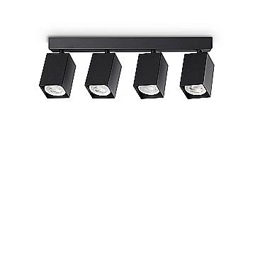 Ideal Lux Plafoniera moderna DYNAMITE 4 luci GU10 nero metallo