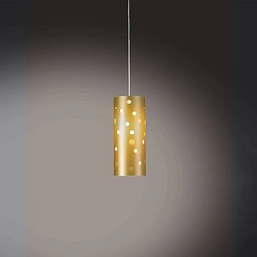 Sospensione Moderna Pois Polilux ® New Gold Materie Plastiche Bianco 1 Luce E27