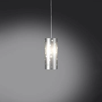 Sospensione Moderna Pois Polilux ® Argento Materie Plastiche Bianco 1 Luce E27