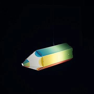 Sospensione Moderna Pin Pen Polilux ® Grafica Arcobaleno 1 Luce E27