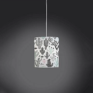 Sospensione Moderna Decolight Polilux ® Grafica Cactus 1 Luce E27