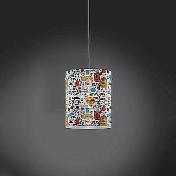 Sospensione Moderna Decolight Polilux ® Grafica Enjoy 1 Luce E27