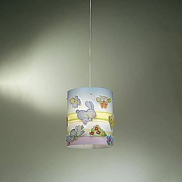 Sospensione Moderna Animal Farm Polilux ® Grafica Animali Fattoria 1 Luce E27