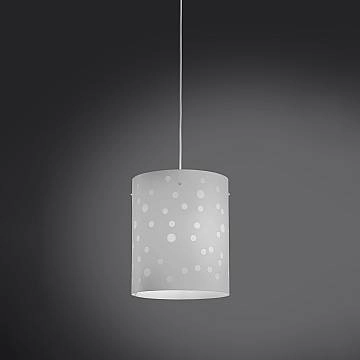 Sospensione Moderna Pois Polilux ® Bianco Materie Plastiche 1 Luce E27 D27Cm