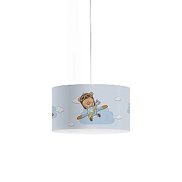 Sospensione Moderna Decokids Polilux ® Grafica Fly 1 Luce E27