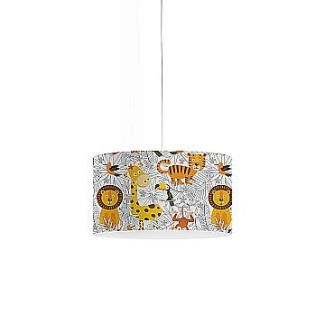Sospensione Moderna Decokids Polilux ® Grafica Savana 1 Luce E27