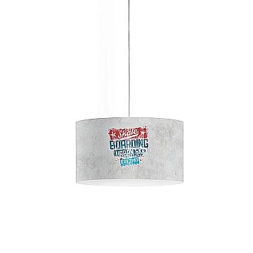 Lampadario Moderno Decolight Polilux ® Grafica Urban 1 Luce E27