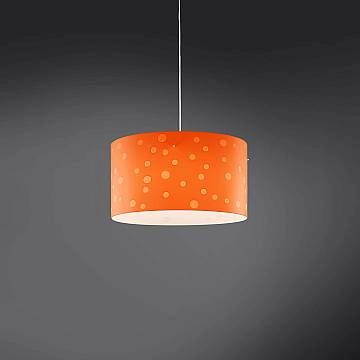 Lampadario Moderno Pois Polilux ® Arancione Materie Plastiche Bianco 3 Luci E27