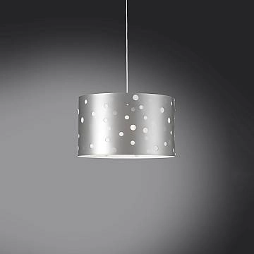 Lampadario Moderno Pois Polilux ® Argento Materie Plastiche Bianco 3 Luci E27