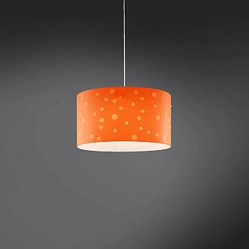 Lampadario Moderno Pois Polilux ® Arancione Materie Plastiche Bianco 5 Luci E27