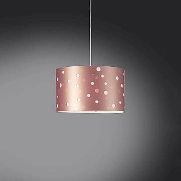 Lampadario Moderno Pois Polilux ® Pink Metal Materie Plastiche Bianco 5 Luci E27