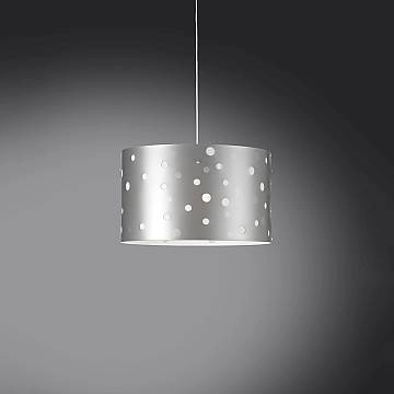 Lampadario Moderno Pois Polilux ® Argento Materie Plastiche Bianco 5 Luci E27