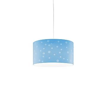 Sospensione Moderna Pois Polilux ® Blu Pastello 1 Luce E27 D40Cm