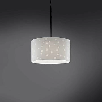 Sospensione Moderna Pois Polilux ® Bianco Materie Plastiche 1 Luce E27 D40Cm