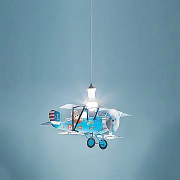 Sospensione Moderna Biplano Polilux ® Blu Biplano Blu 1 Luce E27