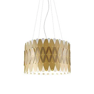 Lampadario Moderno Amanda Polilux ® New Gold E Metallo Cromo 5 Luci E27