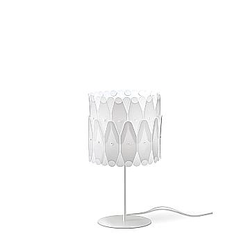 Lampada Da Scrivania Moderna Amanda Polilux ® Bianco E Metallo 1 Luce E27