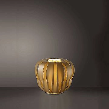 Lampada Ricaricabile Da Tavolo Queen Polilux ® New Gold 1 Luce Led D42Cm