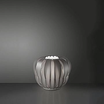 Lampada Ricaricabile Da Tavolo Queen Polilux ® Argento 1 Luce Led D42Cm