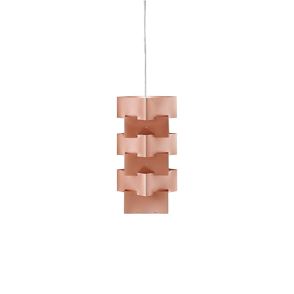 Sospensione Moderna Building Polilux ® Rame E Metallo Cromo 1 Luce E27 BLD/S/36/COP