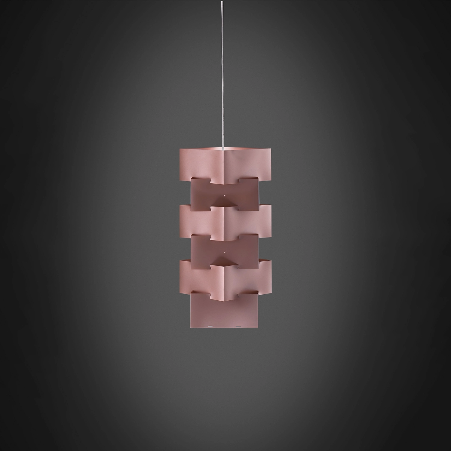 Sospensione Moderna Building Polilux ® Pink Metal E Metallo Cromo 1 Luce E27 BLD/S/36/PKM