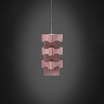 Sospensione Moderna Building Polilux ® Pink Metal E Metallo Cromo 1 Luce E27 BLD/S/36/PKM