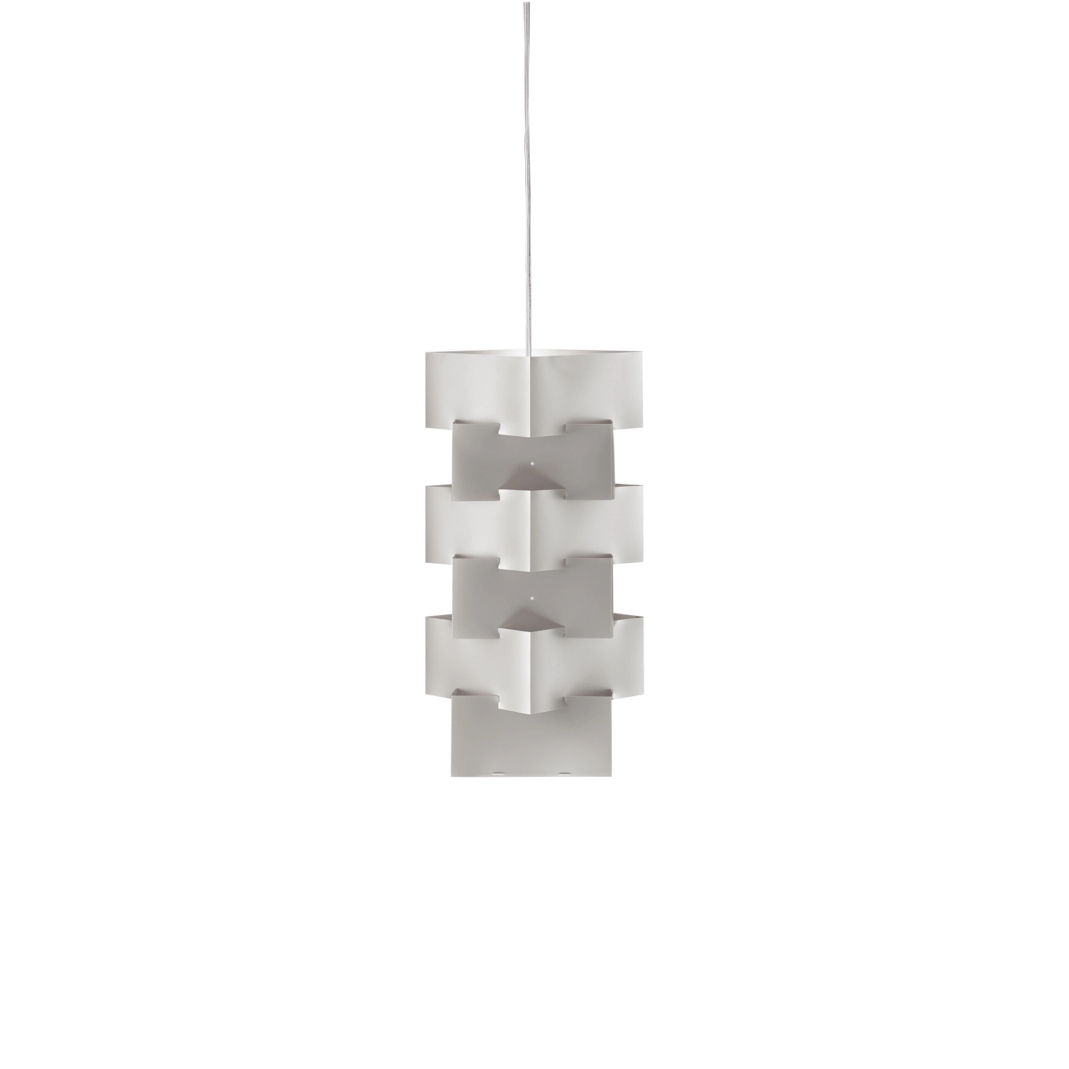 Sospensione Moderna Building Polilux ® Argento E Metallo Cromo 1 Luce E27 BLD/S/36/SVR