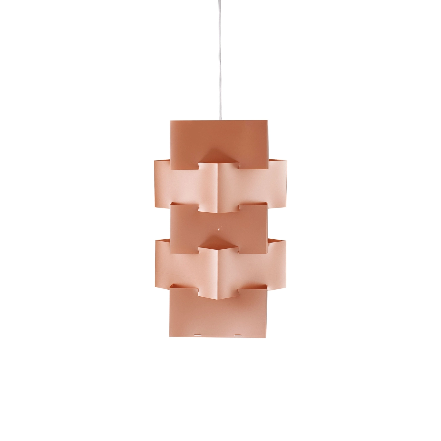 Sospensione Moderna Building Polilux ® Rame E Metallo Cromo 1 Luce E27 H60Cm BLD/S/60/COP